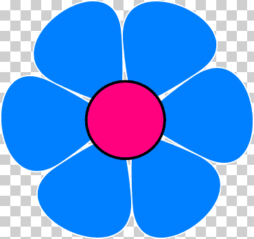 Poder de las flores hippie de los años sesenta, hippy s, azul, simetría, flor png