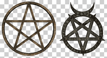 pentáculo wicca pentagrama altar brujería, pentagrama, religión, auto parte, borde png