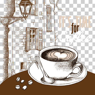 Es hora de tomar café, café cupcake café dibujo, café, amor, póster, té png