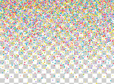 Ilustración euclidiana de confeti, confeti pintado a mano, partículas de puntos amarillos, rojos y verdes, pintura de acuarela, flotante, pintado png