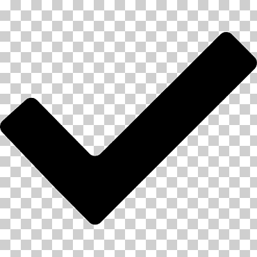 icono de símbolo de marca de verificación, marca de verificación negra, ángulo, rectángulo, negro png