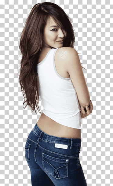 mujer en camiseta blanca y pantalones vaqueros azules, shin min a, en el cine, actrices coreanas, mujer png