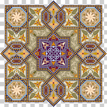 Ilustración floral en varios colores, dibujo, arabescos, arte islámico islámico, patrones geométricos islámicos, alfombra, mueble, textil, simetría png