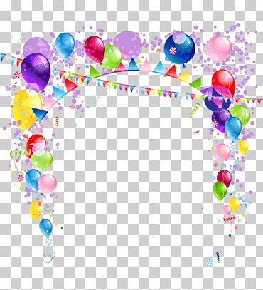 globos, globo cinta cumpleaños, globo, púrpura, cinta de color, Año nuevo png