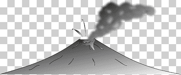 volcan blanco y negro, volcan, ángulo, monocromo, modo de transporte png