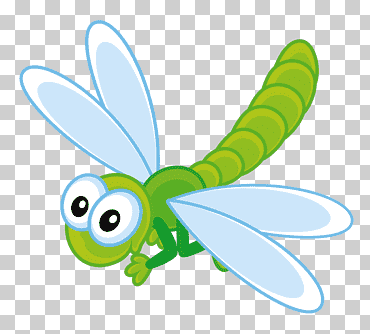 Ilustración de libélula verde, insecto abeja libélula, pequeña libélula linda, insectos, hierba, dibujos animados png