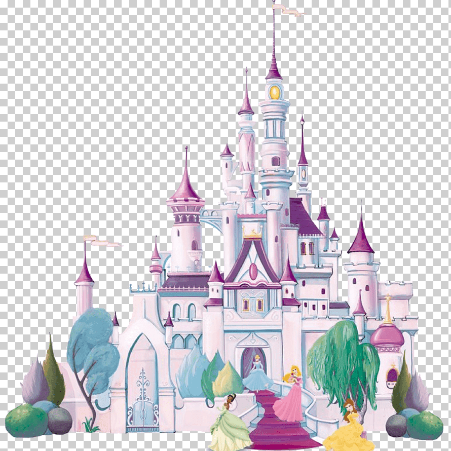 Wall decal Disney Princess Cinderella Castle, Disney Princess, purple,  building, room png | Klipartz