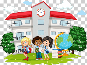 escuela educacion escuela, niño, autobús escolar, hierba png