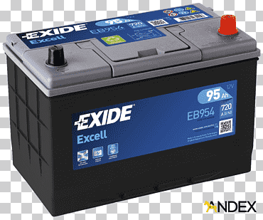 batería eléctrica batería automotriz batería de arranque exide eb954, batería de auto 12v, auto parte, amperio, motor de arranque png
