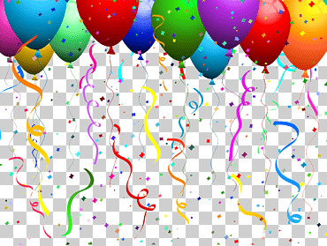 fiesta de confeti de globos, confeti, vacaciones, aniversario, Reino libre png