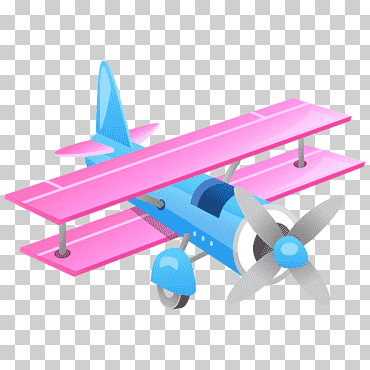avión avión postal biplano, modelo de avión material, famosos, globo, feliz cumpleaños vector imágenes png