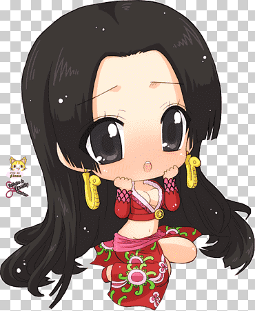 boa hancock mono d. luffy one piece anime manga, boa, pelo negro, manga, chibi png