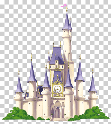 Ilustración de castillo púrpura y blanco, reino mágico durmiendo castillo cenicienta castillo princesa de disney, castillo de disney, púrpura, mural, castillo png