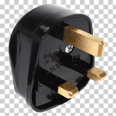 adaptador de corriente negro, enchufe negro, herramientas y partes, enchufes, negro png