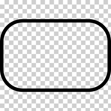 Iconos de computadora rectángulo software de gráficos, redondeado, polígono, negro, auto parte png
