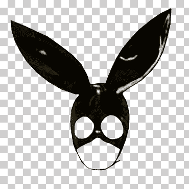 máscara de conejito negro, traje de mujer peligrosa de oreja de conejo máscara, conejito, animales, conejito, capucha png