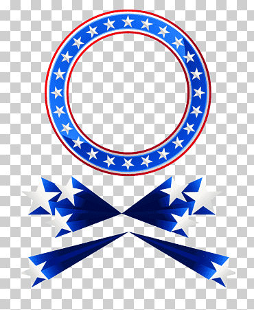 Marco estrella, marco oval americano y decoración de estrellas, redondo azul y blanco con logotipo de estrellas, azul, emblema, logo png