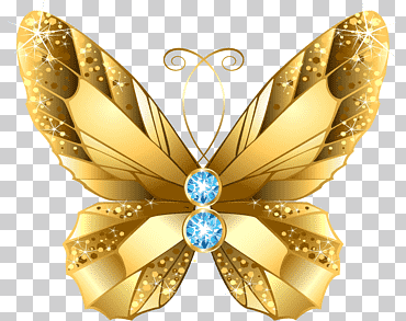 mariposa dorada mariposa, insectos, metal, broche png