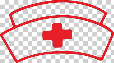 gorro de enfermera rojo, gorro de enfermería medicina de enfermería, gorro de enfermera, vector de sombrero, sombrero, texto png