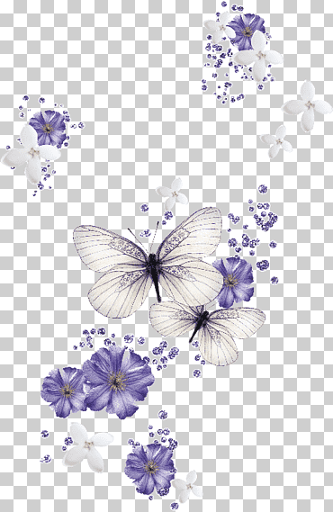 Ilustración de mariposas y flores blancas, color de escritorio mariposa, mariposa, púrpura, azul, mariposa patas de pincel png