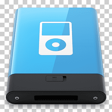 Dispositivo inalámbrico rectangular azul y negro, dispositivo electrónico electrónica multimedia de iPod, accesorio, iPod azul w, artilugio, electrónica, teléfono móvil png