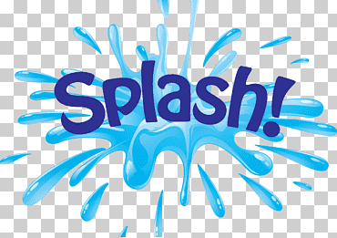 Parque acuático splash pad, logotipo de splash, azul, texto, logo png