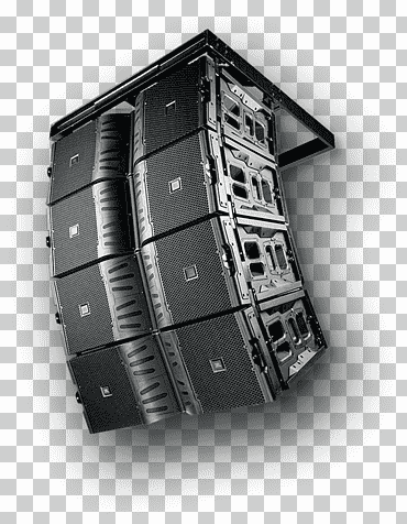 línea matriz altavoz jbl sonido audio, ángulo, monocromo, sonido estereofónico png