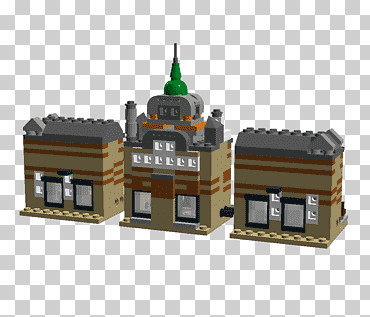 edificio lego, edificio, estación de tren, estación, modular png