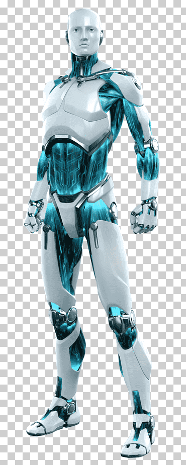 robot android blanco y verde, robot cyborg android eset seguridad informática, fondo robot, electrónica, personaje de ficción, Figura de acción png