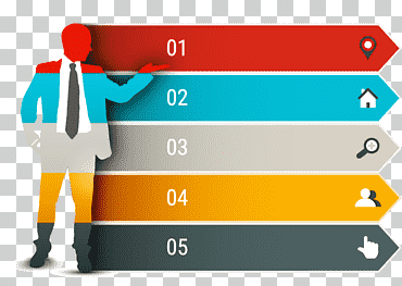 Hombre de pie levantando ilustraciones de la mano izquierda, infografía gráfica, elemento ppt creativo, texto, etiqueta, presentación png