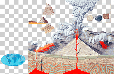 erupción de magma volcánica geografía ilustración, ángulo, montañas, rock png