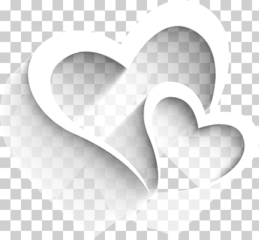 Ilustración de dos corazones blancos, día de San Valentín del festival qixi del corazón, elementos en forma de corazón blancos, amor, blanco, texto png