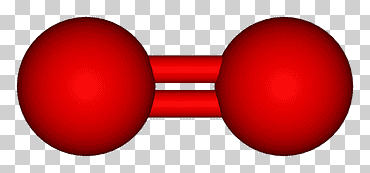Molécula de química de dioxígeno modelo de bola y palo, diverso, elemento químico, comunes de wikimedia png