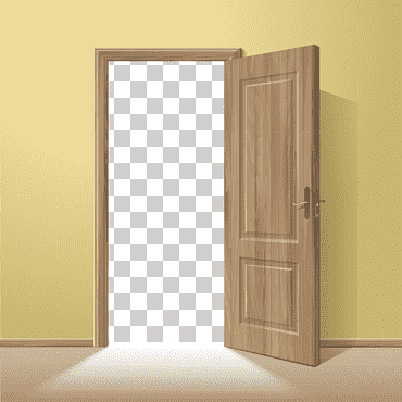 Puerta de 2 paneles de madera marrón, marco de madera, ilustración euclidiana, puertas, ángulo, mueble, edificio png
