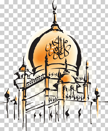 eid mubarak eid al-fitr eid al-adha mezquita jumuah, mezquita pintada a mano, ilustración de araña negra y marrón, pintura de acuarela, deseo, cultura png