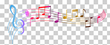 Gráficos escalables de notas musicales, notas coloridas, ilustración de notas musicales multicolores, púrpura, ángulo, texto png