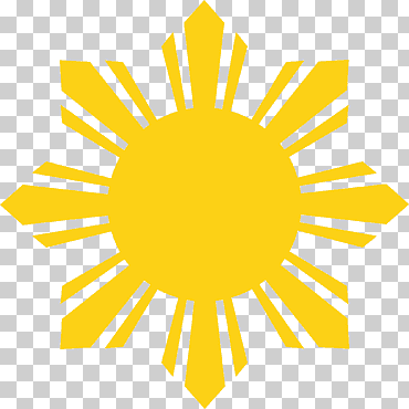 Ilustración de sol amarillo, bandera de Filipinas, rayos de sol, diverso, ángulo, bandera png