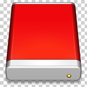 Banco de energía rojo y blanco, fuente multimedia roja, unidad externa roja, rectángulo, manzana, leopardo suave png