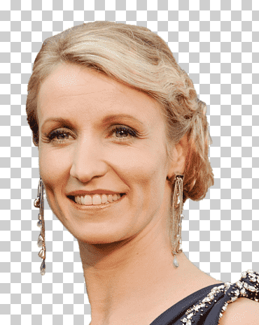 sonriente mujer vestida con top de lentejuelas negro y gris, alexandra lamy glamour, en el cine, alexandra lamy, sonriente png