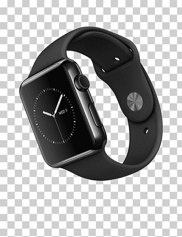 Apple Watch Series 2 Apple Watch Series 1 SmartWatch acero inoxidable, reloj negro inteligente, pelo negro, blanco negro, accesorios png