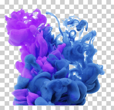 humo azul y morado, fumar, nube de humo, tinta png