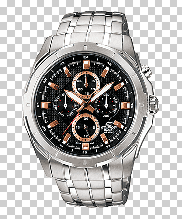 reloj casio edificio cronógrafo pulsera, edificio casio, accesorio de reloj, acero, metal png