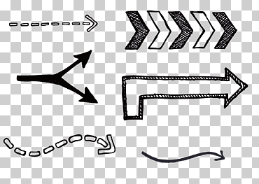Varias flechas y líneas de puntos., linea punteada, línea divisoria, apartado png