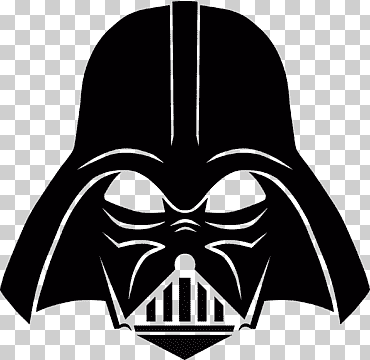 darth vader, anakin skywalker rey luke skywalker r2-d2 darth maul, darth vader head, logo, monocromo, personaje de ficción png
