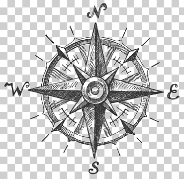 logotipo de la brújula, norte brújula rosa, tinta en agua, ángulo, técnica, monocromo png