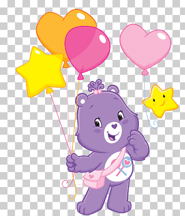 cuidado osos armonía oso, dulces globos, amor, púrpura, animales png