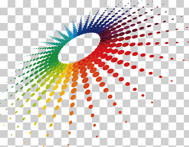 Estrella multicolor ilustración, arte abstracto espacio tridimensional color, círculos, Gráficos 3d por computadora, texto, póster png