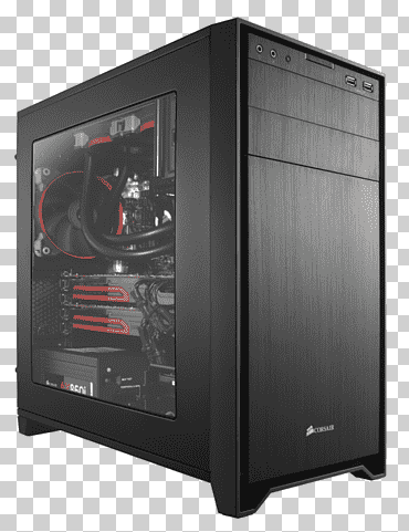 carcasas y carcasas de computadoras microatx componentes de corsair para computadoras personales, carcasas para PC, dispositivo electronico, convertidores de potencia, ventilador de computadora png
