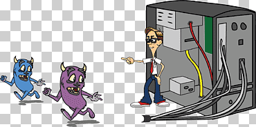 virus informáticos programa informático dibujos animados malware, virus informáticos, computadora, programa de computadora, dibujos animados png