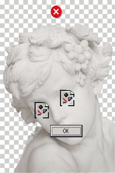 vaporwave estética estatua arte busto, vaporwave, arte glitch, onda de vapor, tenor png
